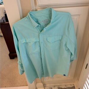 Huk Aqua Button-Up Shirt